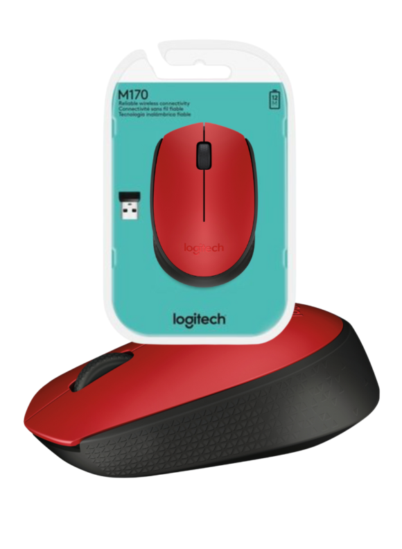 Mouse Inalámbrico Logitech M170 Rojo