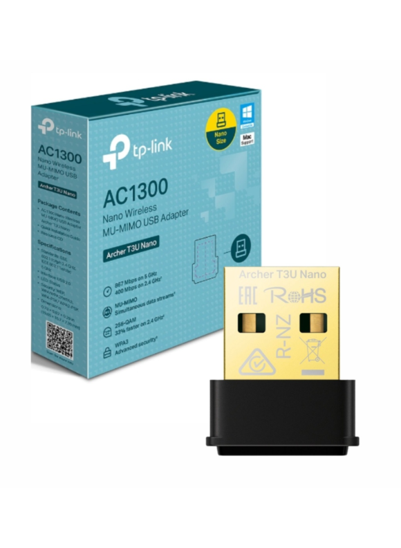 Adaptador USB WiFi AC1300 Archer T3U Nano