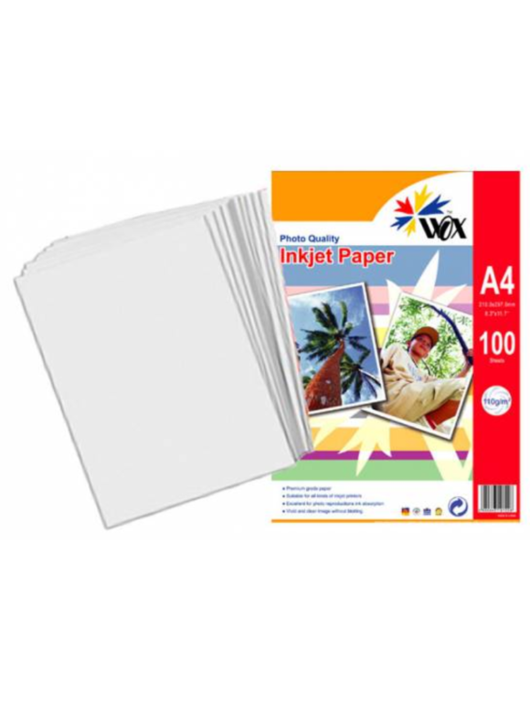 Papel Wox Inkjet HD A4 110grs x 100 uds