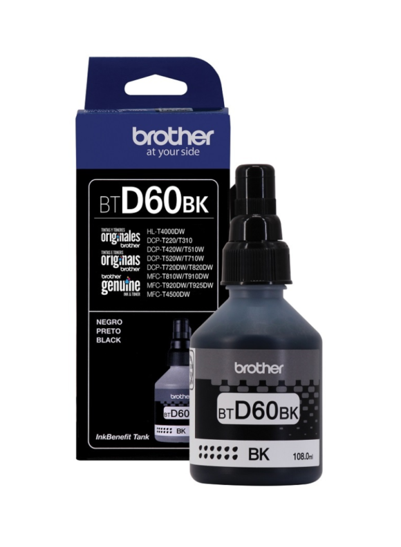 Botella de Tinta Brother D60 Negra